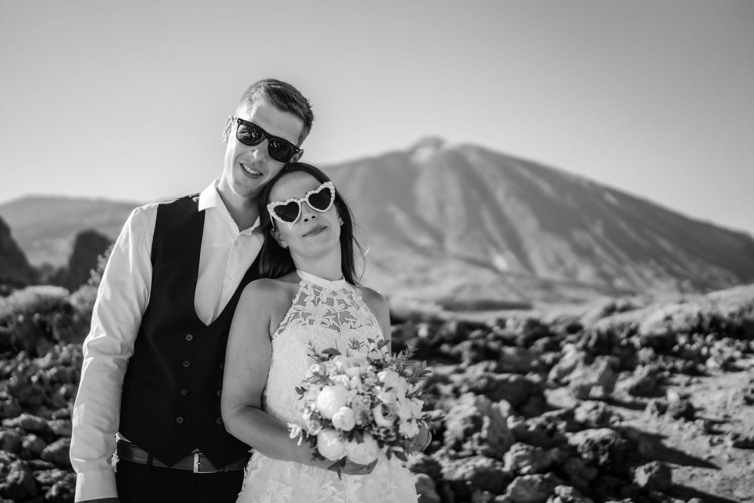 A dreamy wedding photoshoot in Tenerife, Canary Islands. Capturing timeless moments of love and joy amidst breathtaking island landscapes.