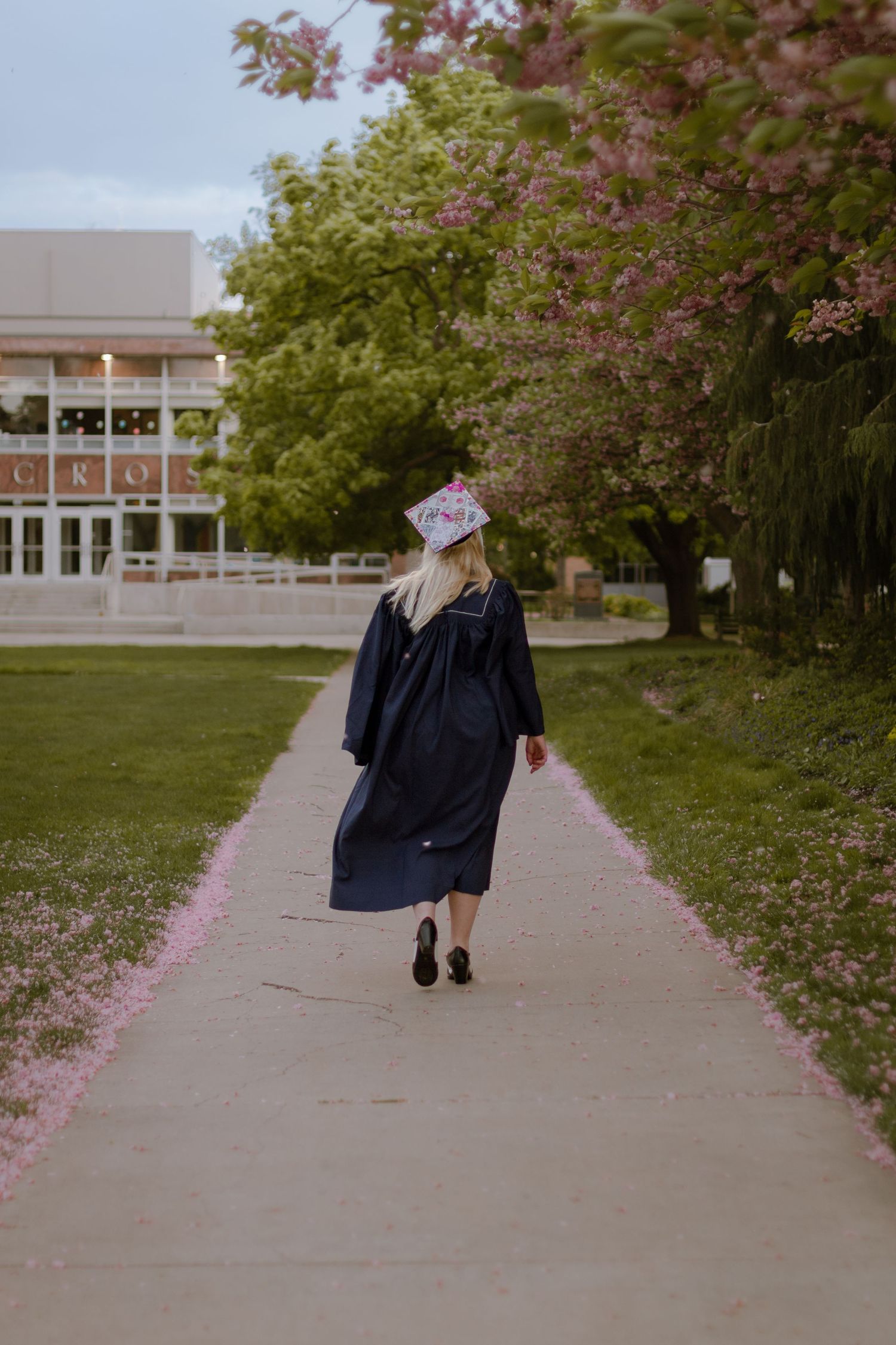 Spokane Zags college graduate at the university campus in Spokane, WA.