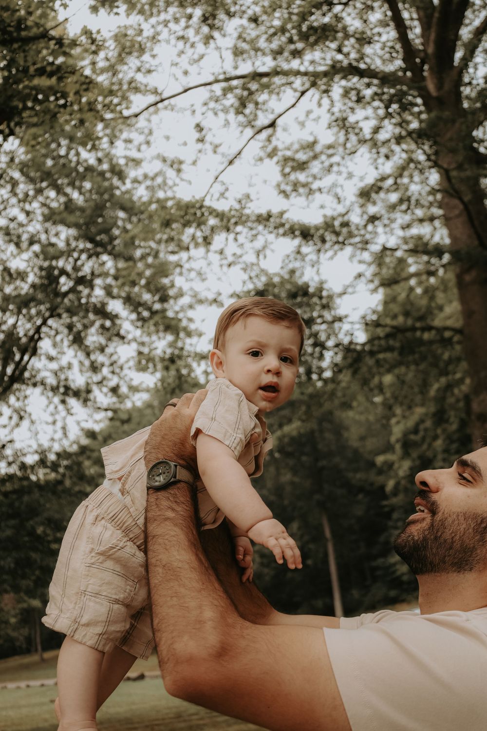 Joyful playtime moments captured in a natural outdoor setting.