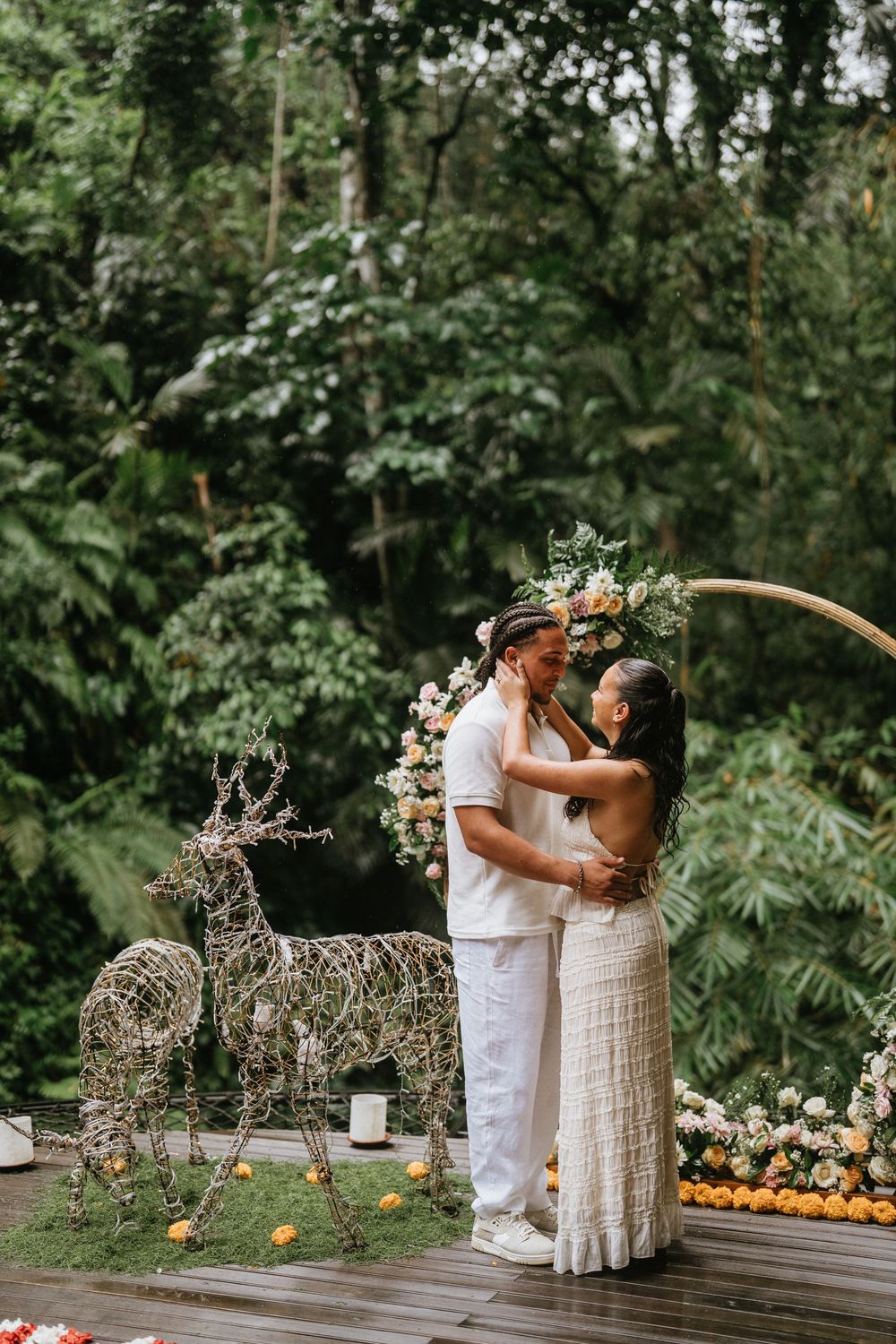 Bali couple photoshoot with greenery background