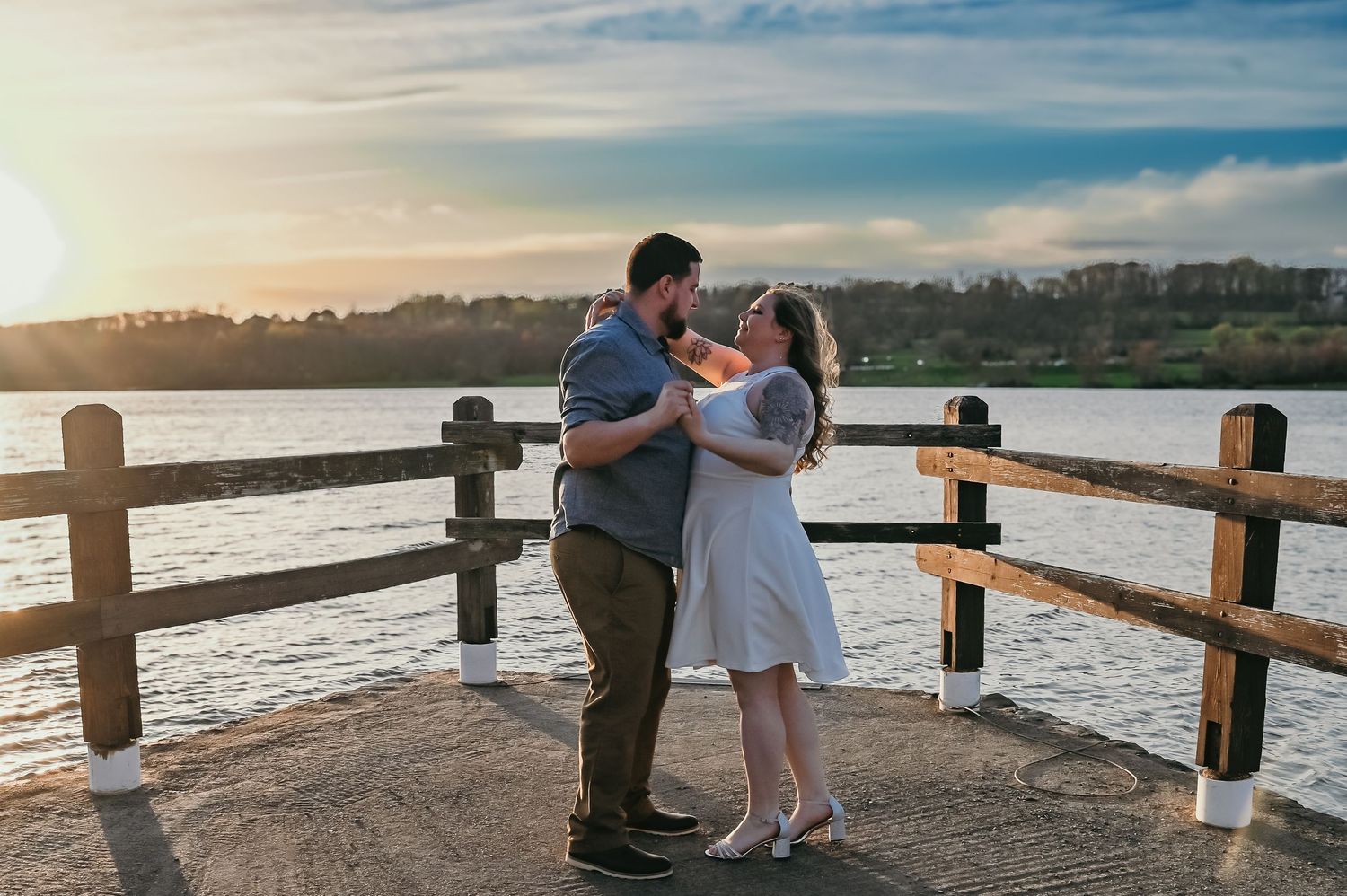 Engagement picture at sunset