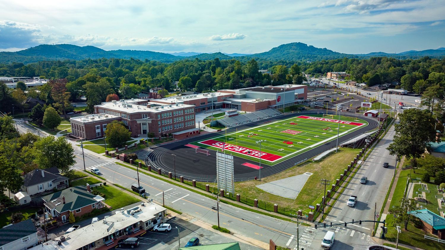 Neil Asher Higher Ed and K-12 Education Photography, New High School football field Hendersonville, NC
