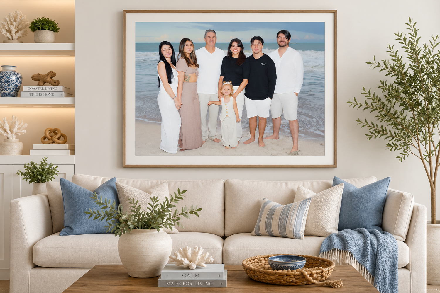 Family portraits and home decor