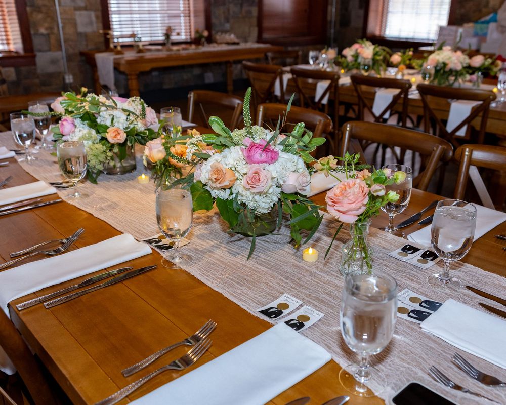 Bridal shower intimate event photography in Metrowest of Boston (Sudbury, Weston, Natick, Framingham, Concord.). Tablescape detail photos.