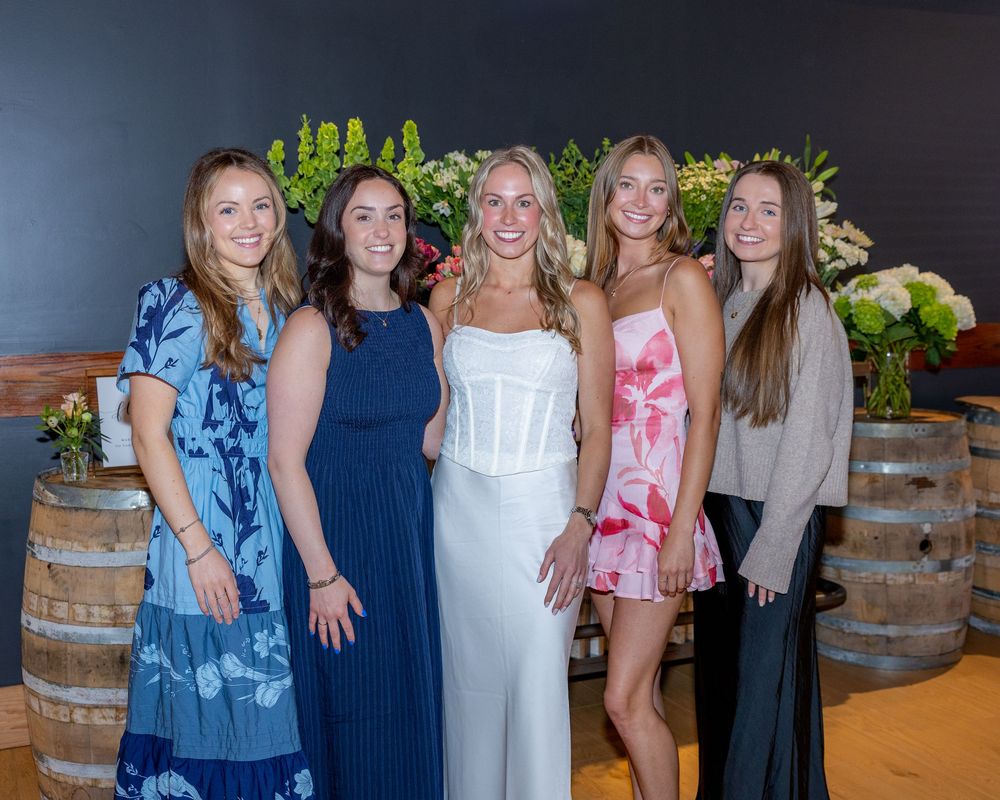 Bridal shower intimate event photography in Metrowest of Boston (Sudbury, Weston, Natick, Framingham, Concord.). Bride & bridal party photo.