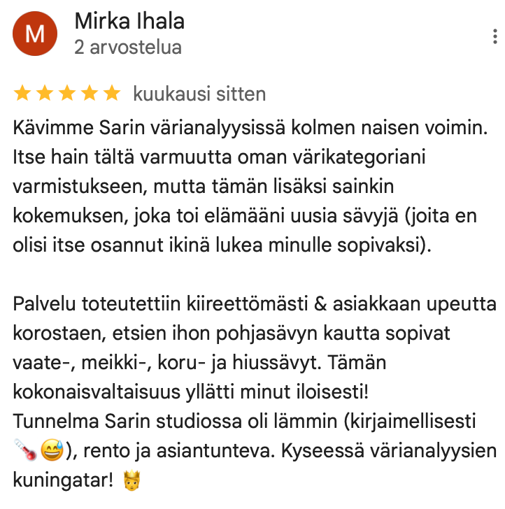 Paras Värianalyysi Helsinki