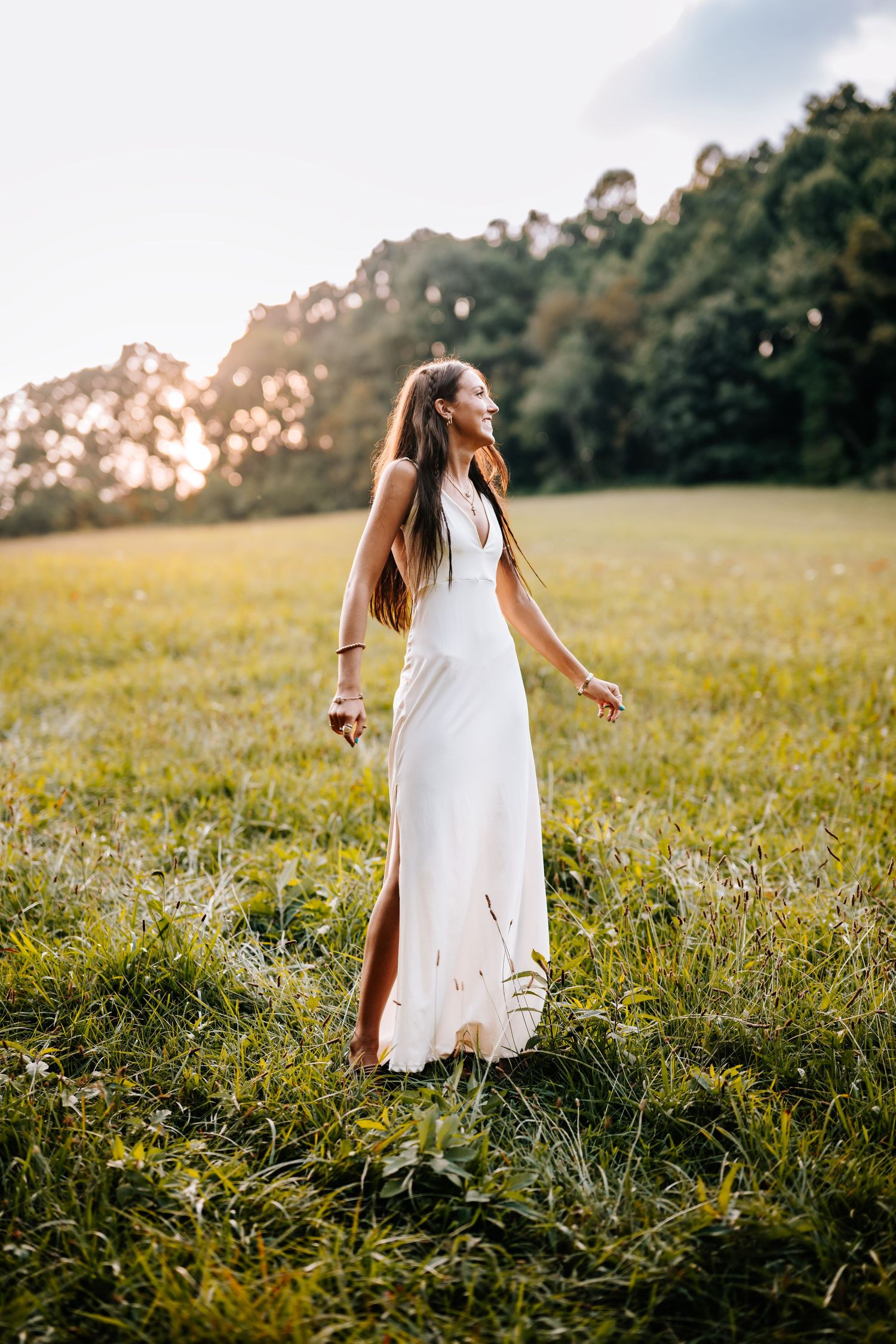 Girl standing in field