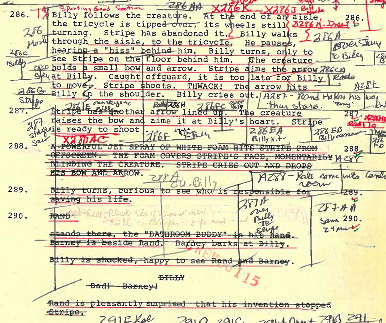 Gremlins continuity script with changes