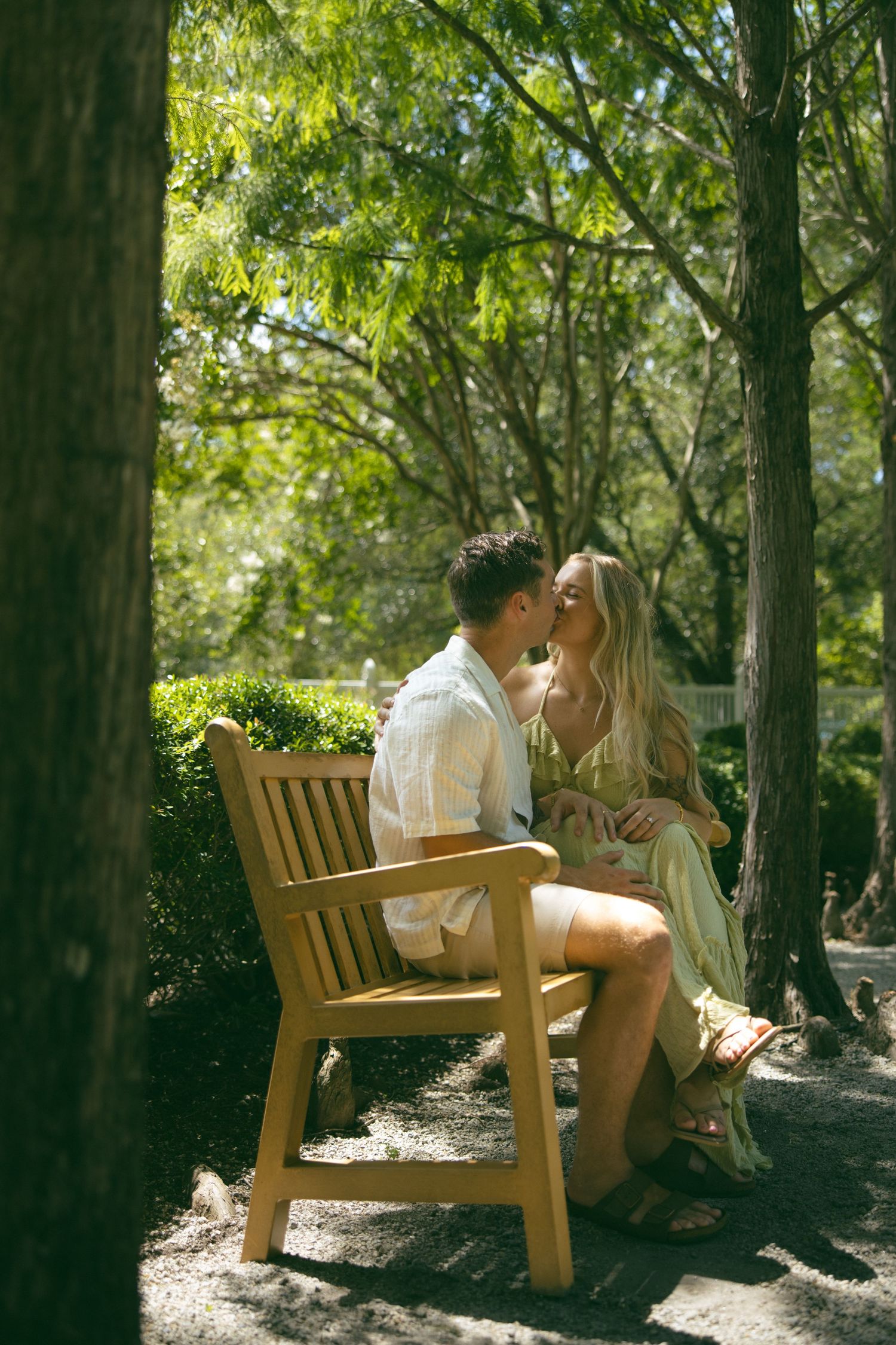 couples photoshoot nc sc lake outdoors moody romantic kissing