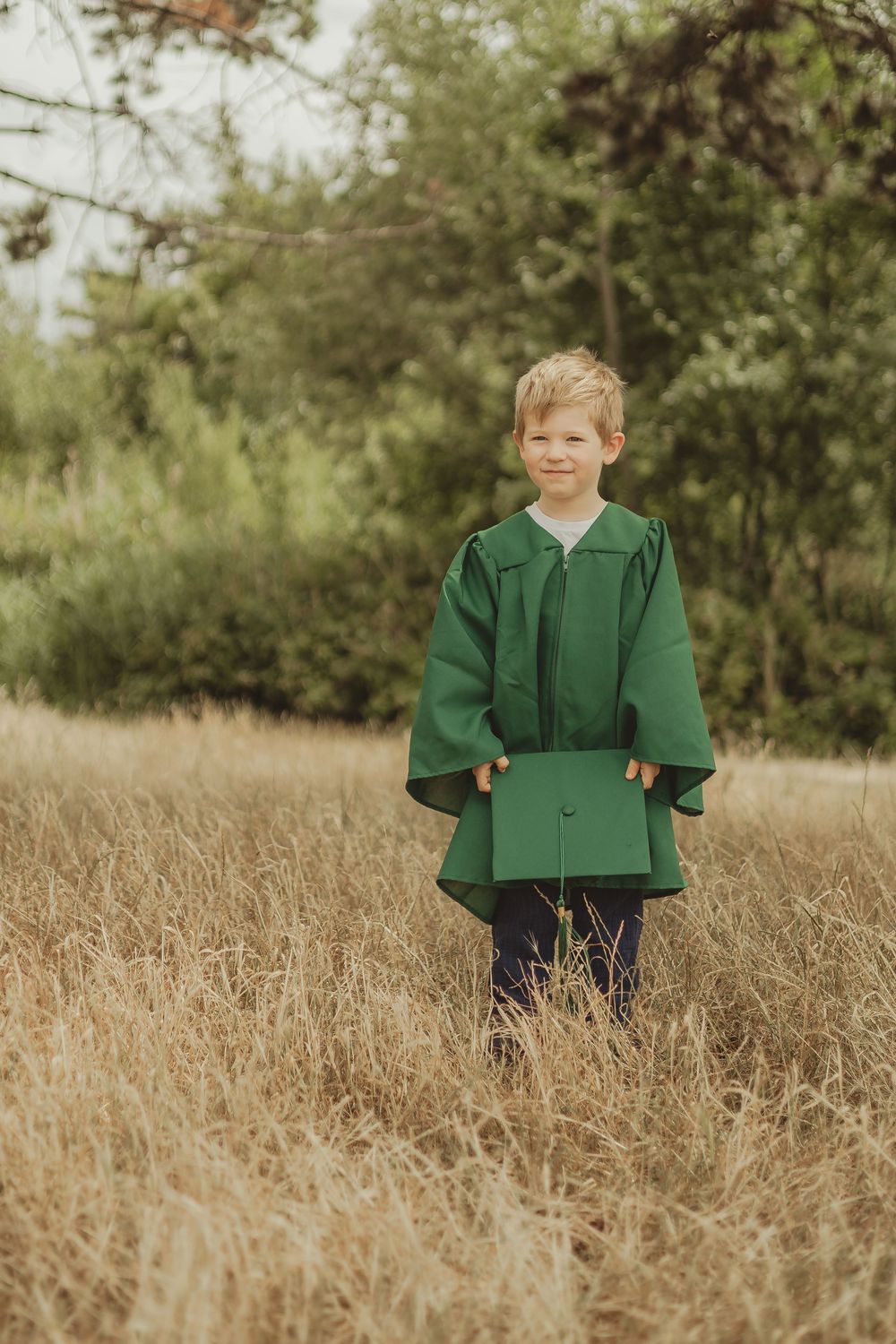 nursery graduation / pre-school graduation with gown and cap - outdoor on tooting common