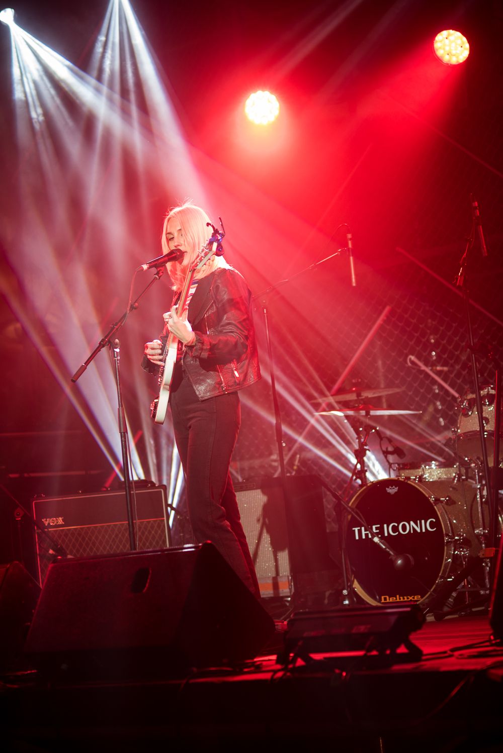 Performer singing at brand activation