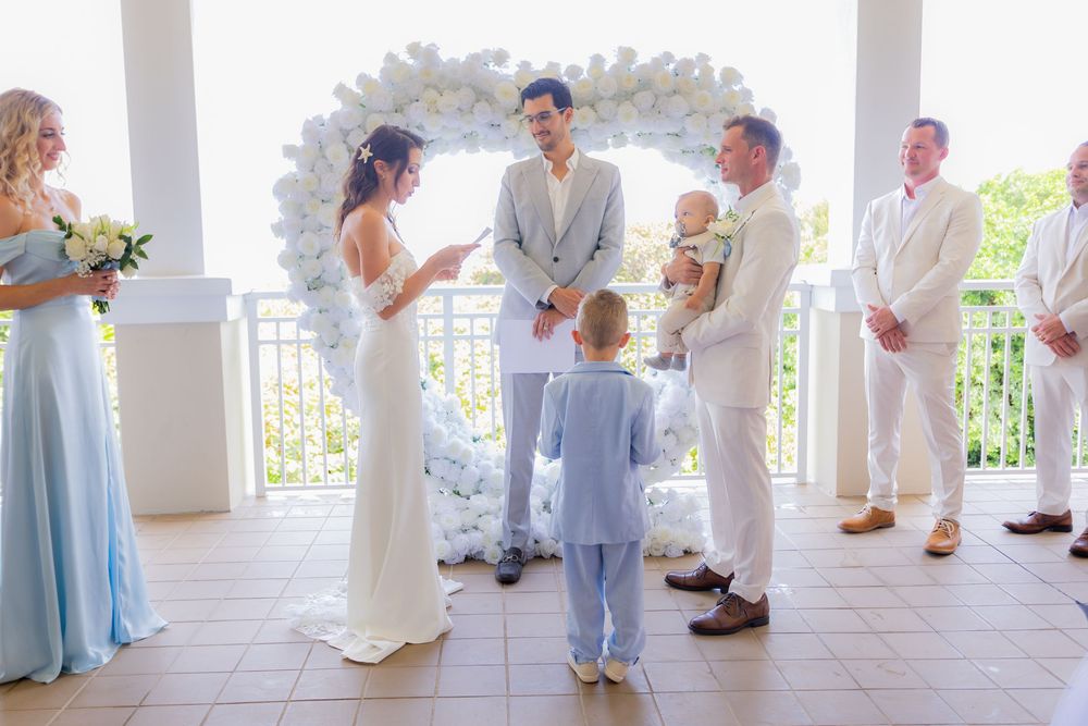 Micro wedding at palm beach shores florida at palm beach shores community center