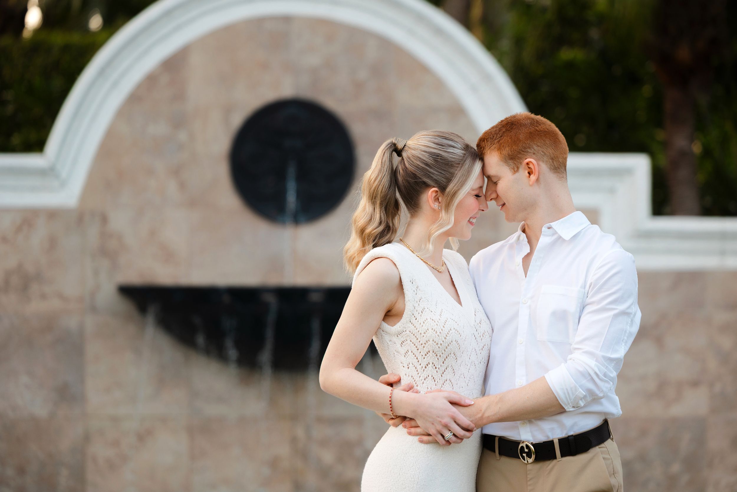 Engaged couple in Palm Beach, Florida photographed by Tom Forrest Photography from Hudson, Ohio.