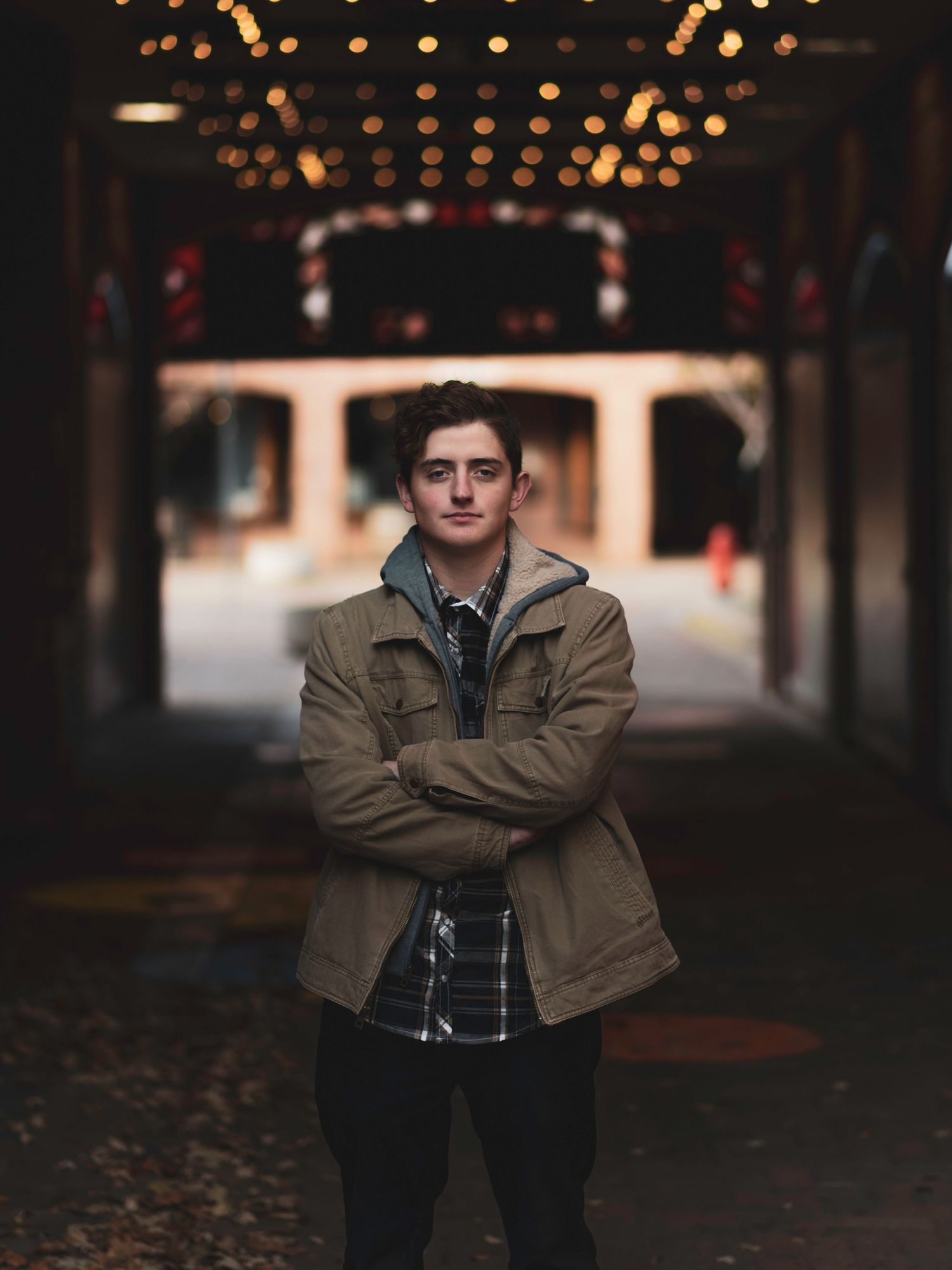 northern colorado high school senior portrait urban city old town