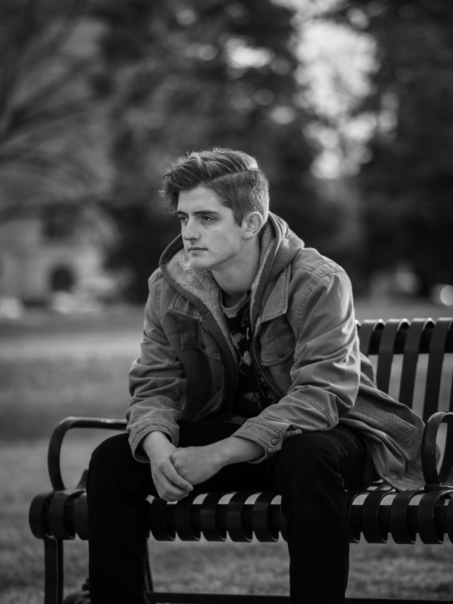 northern colorado high school senior portrait urban city old town