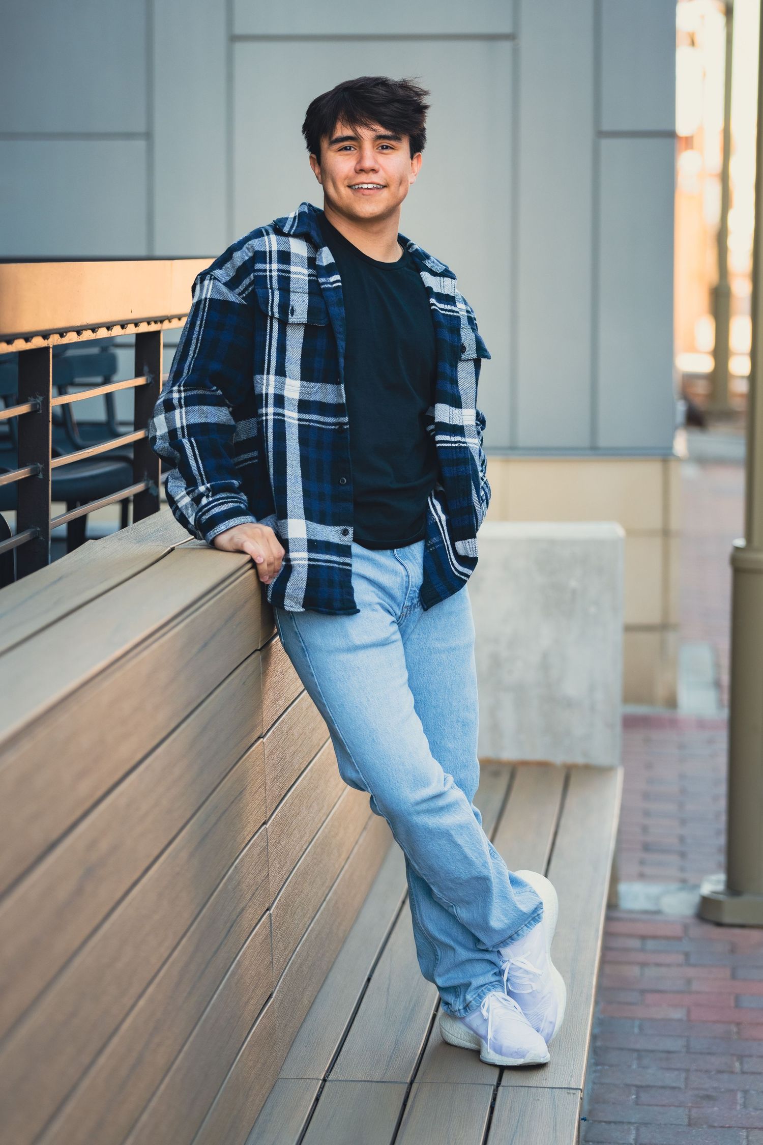 northern colorado high school senior portrait urban city old town