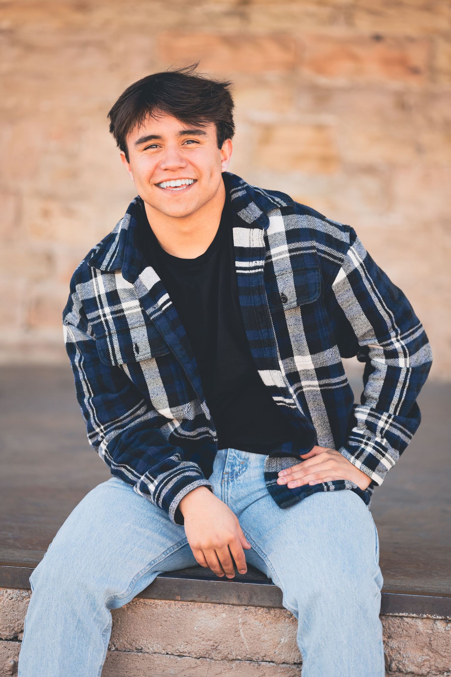 northern colorado high school senior portrait urban city old town
