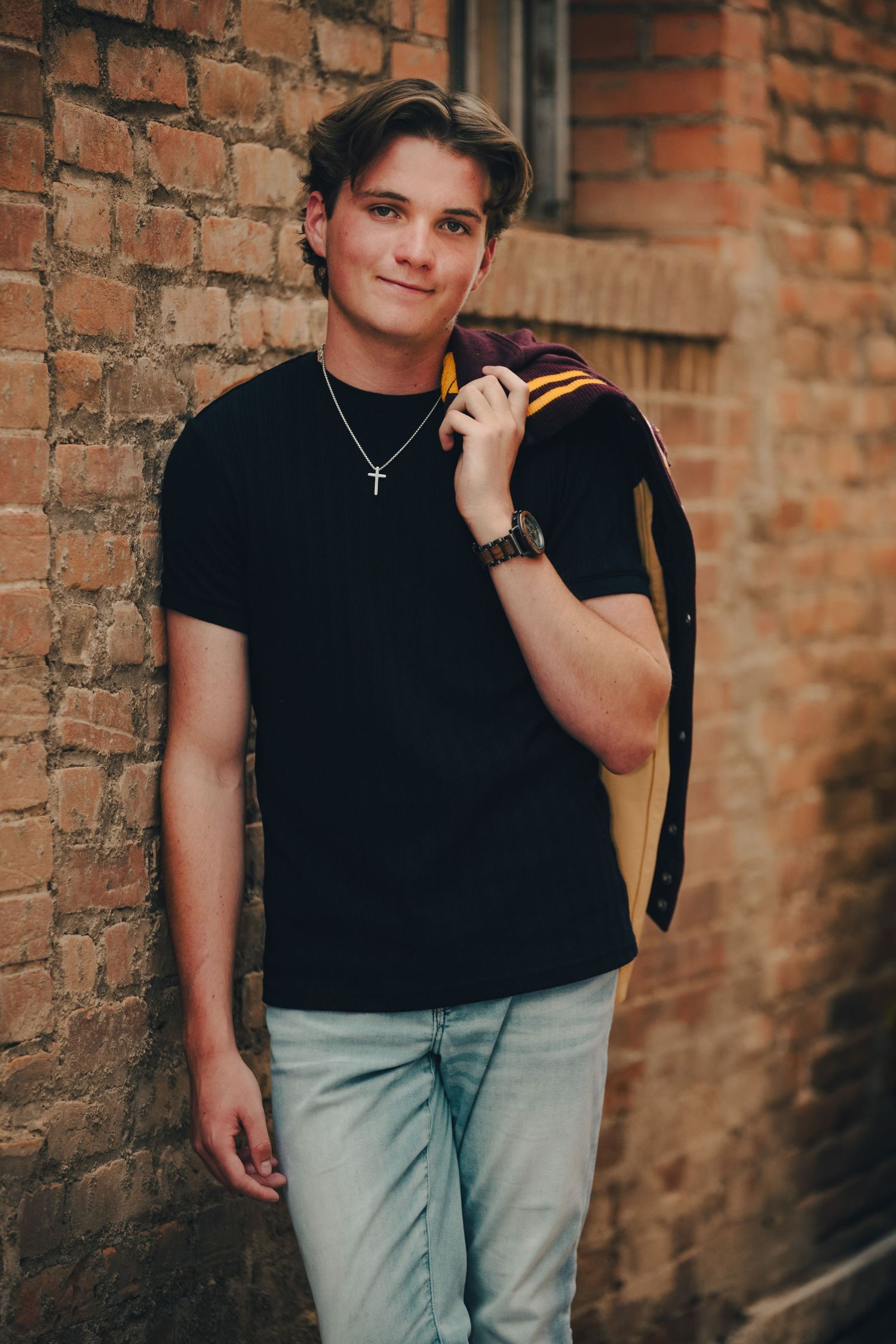 northern colorado high school senior portrait urban city old town