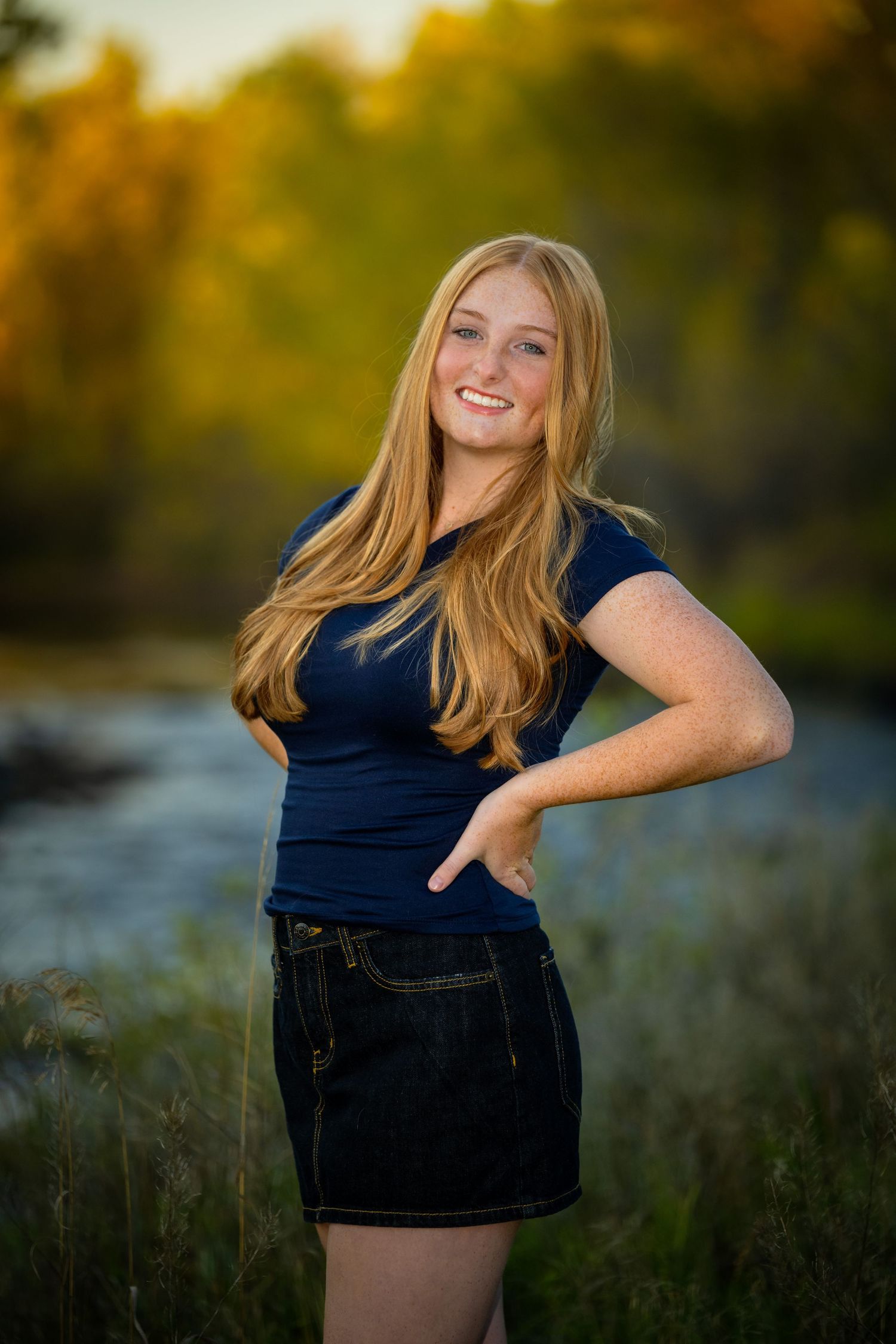 northern colorado high school senior portrait outdoors nature