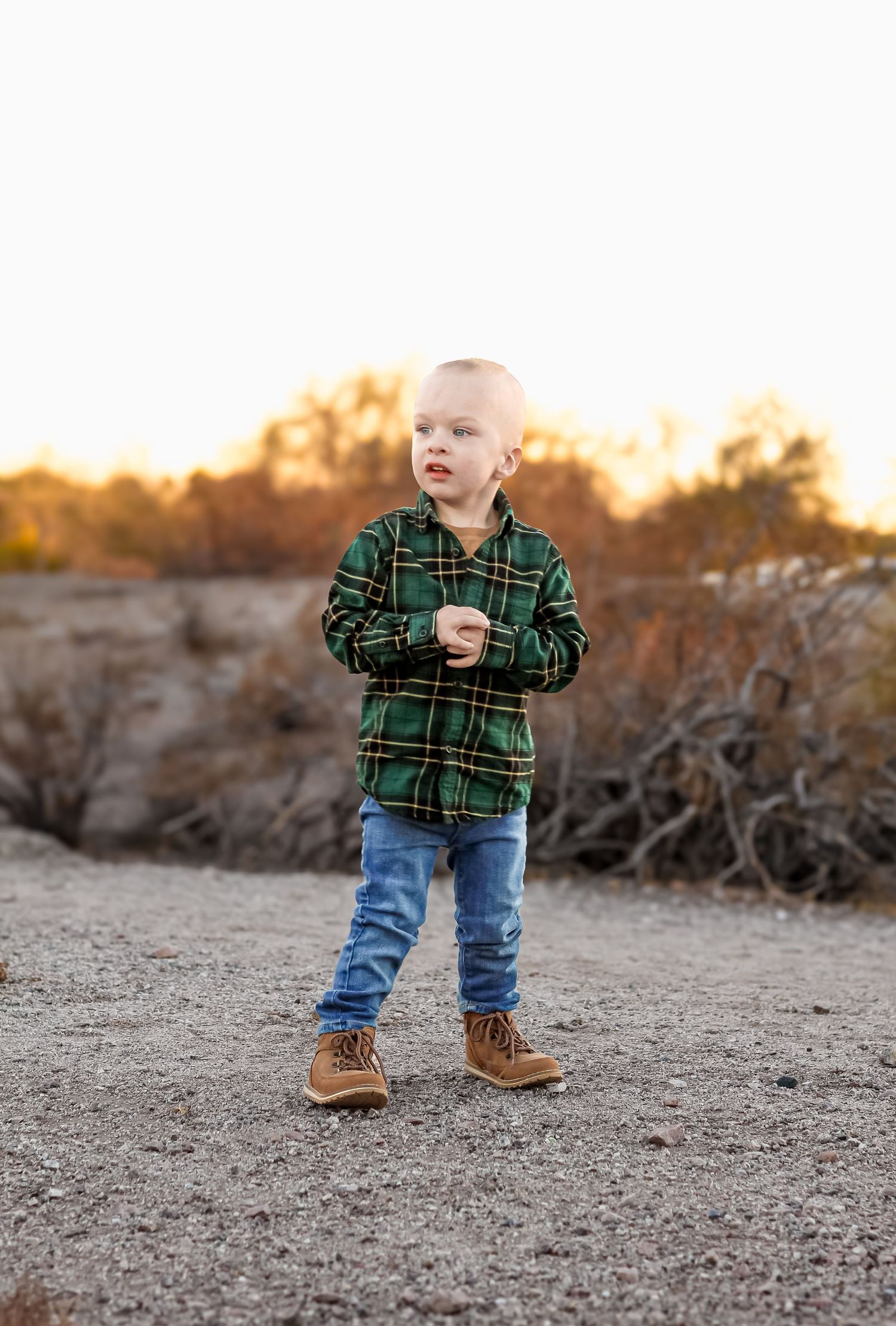 Kids photoshoot in the desert.