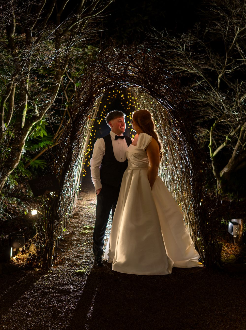 Bride and Groom posing at Newbay House, County Wexford.