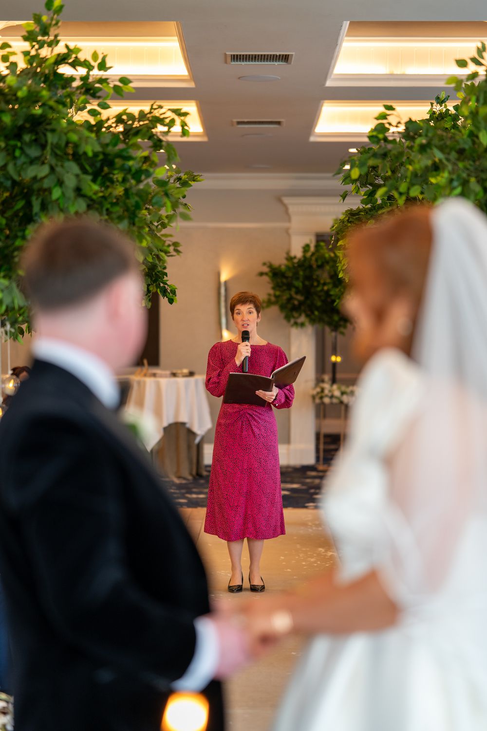 Bride and Groom posing at Newbay House, County Wexford.