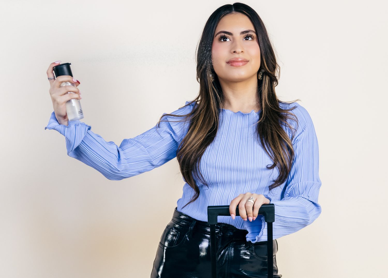 business owner posing for her cometic brand during her cosmetic business branding photoshoot located in Windsor colorado