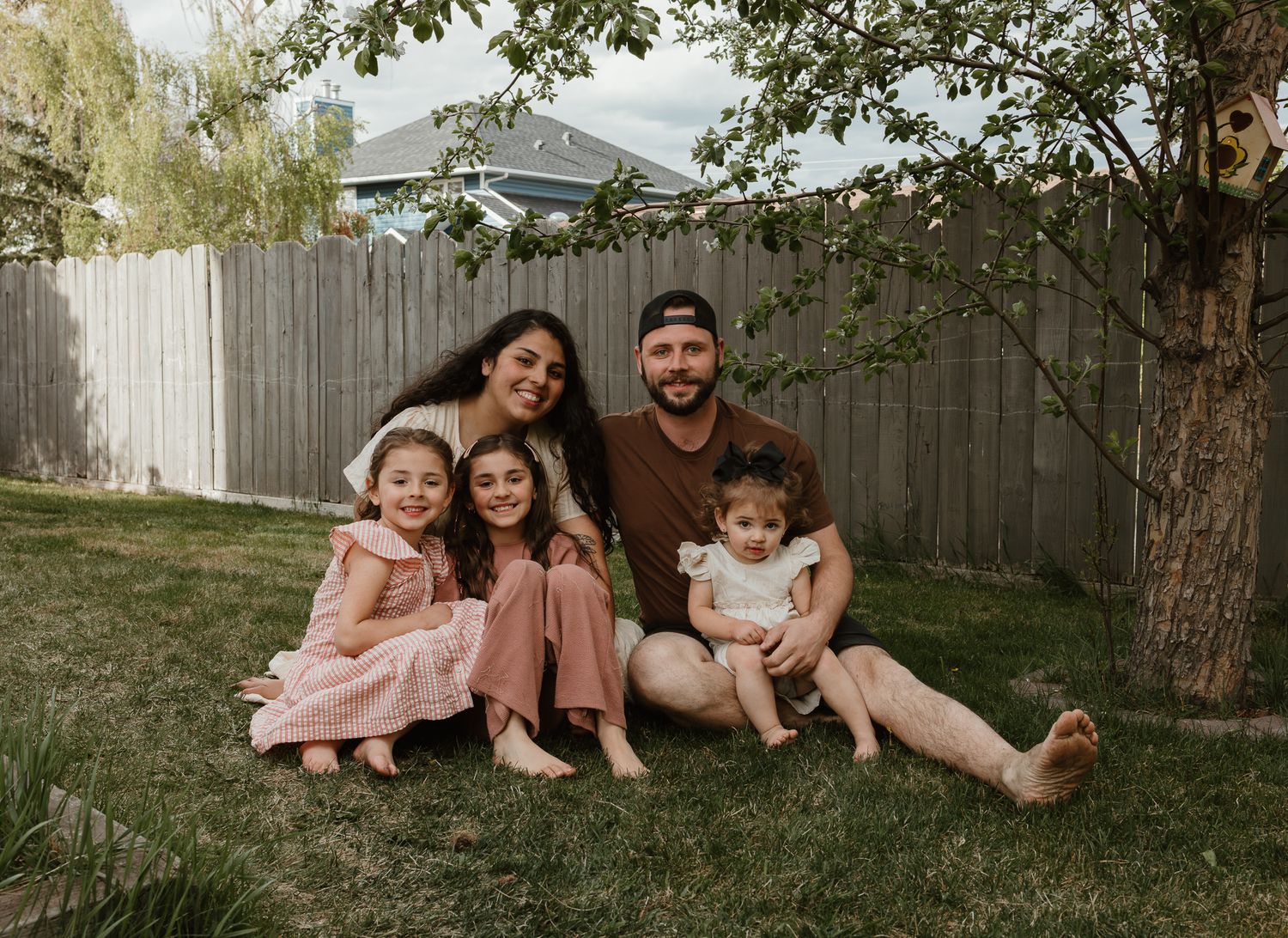 Lifestyle newborn photography at home in Calgary with natural window light