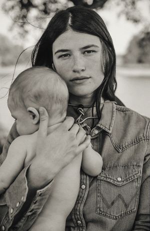 Alyssa and her first born son photographed by Chris Douglas in Texas.
