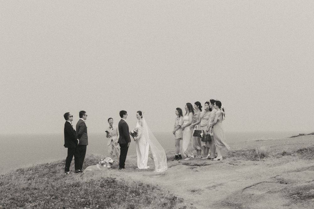 Elopement at Torbay Point captured by Newfoundland documentary style wedding photographer Kaitlyn yvette