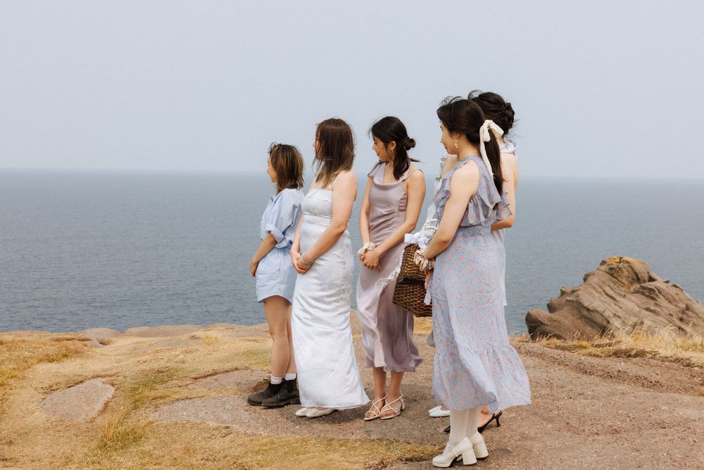 Elopement at Torbay Point captured by Newfoundland documentary style wedding photographer Kaitlyn yvette