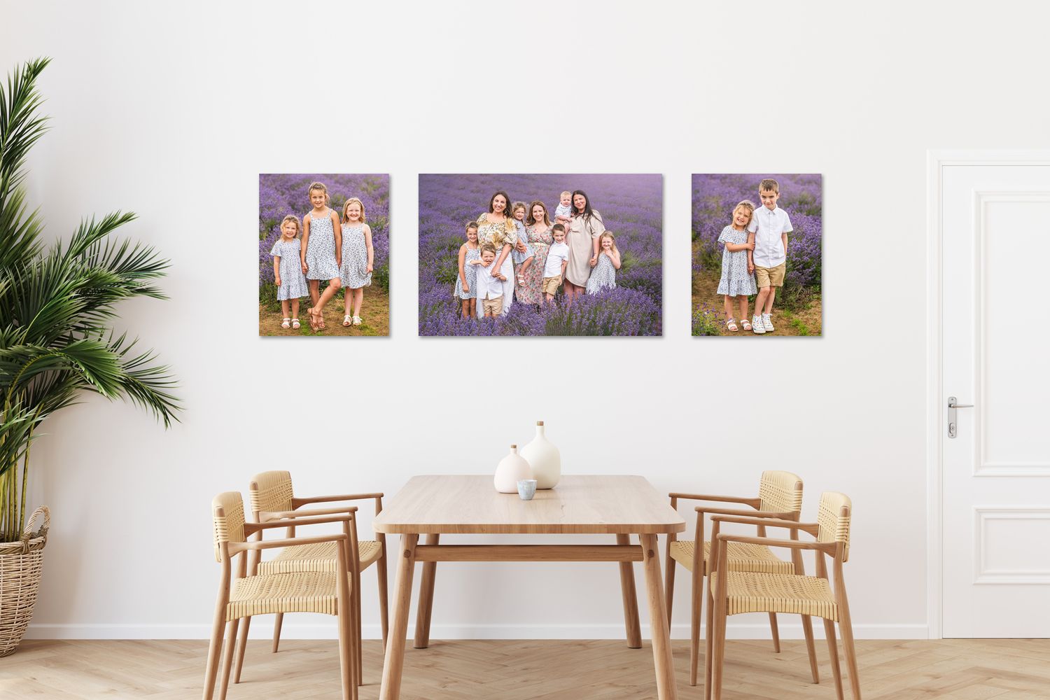 Cotswold Family Portraits - set of 3- hanging above the kitchen table