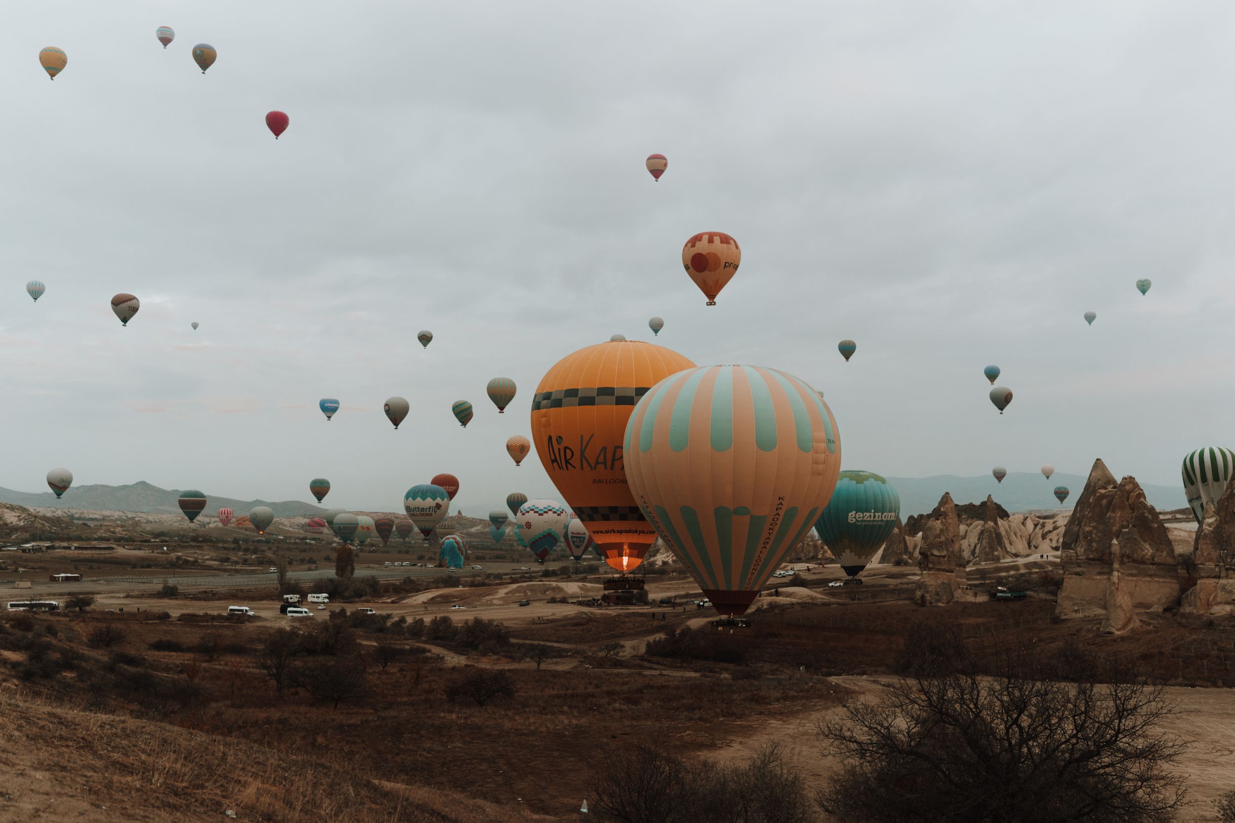 imagination valley, cappadocië, luchtballonnen Cappadocië, Göreme, zonsopkomst, Vallei, luchtballonnen