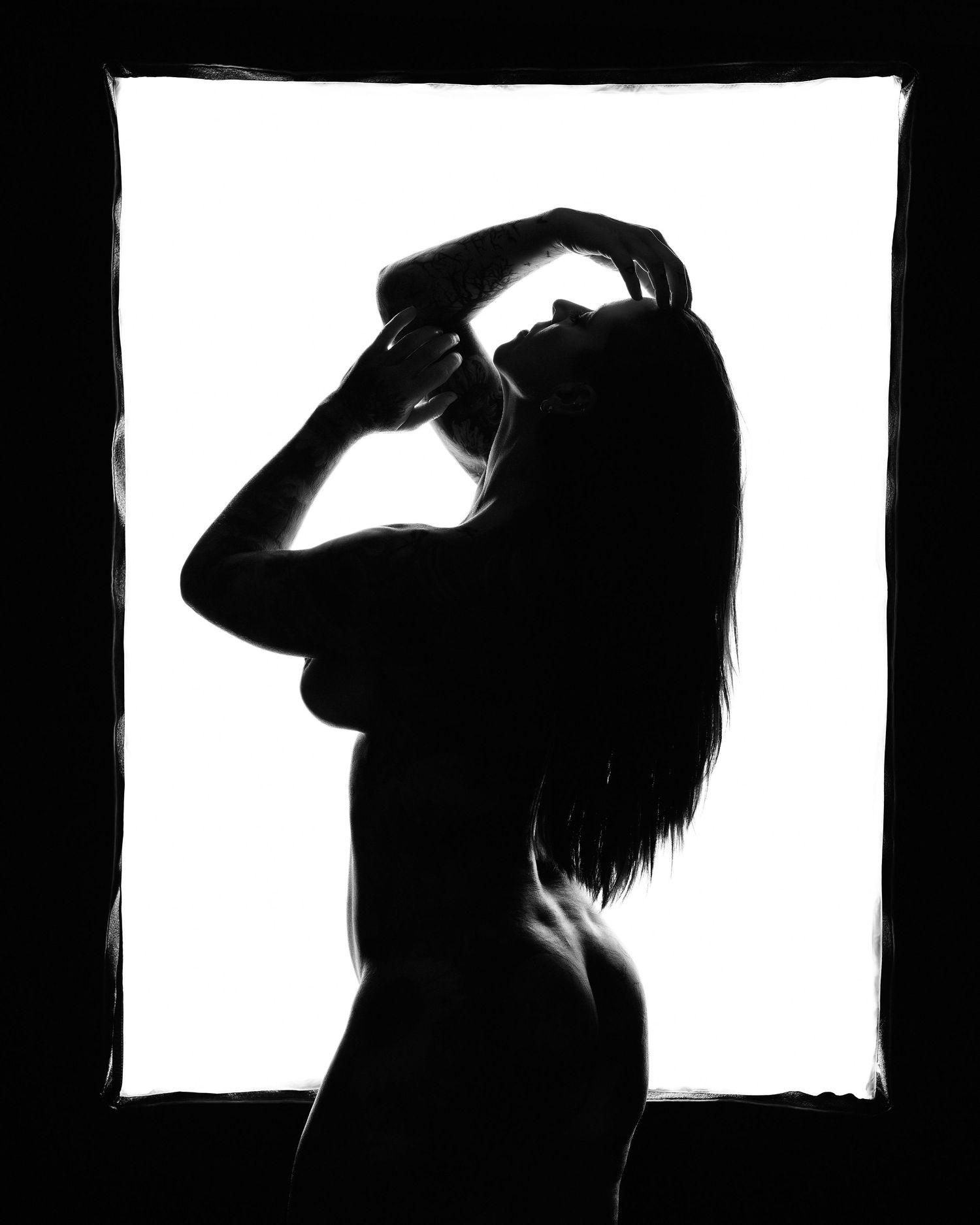 David G Holt Photography - Series of high contrast silhouette portraits showing graceful movement and poses.