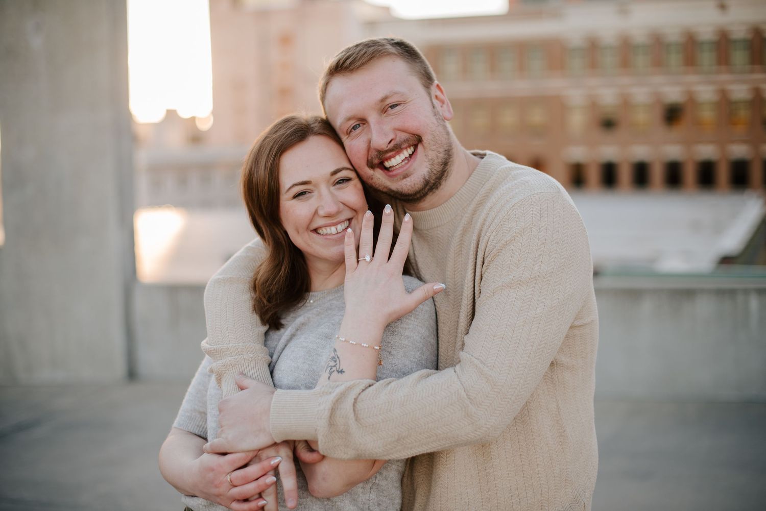 Downtown city engagement session in Wichita, KS - engagement pictures by Jessica Nadine Photography