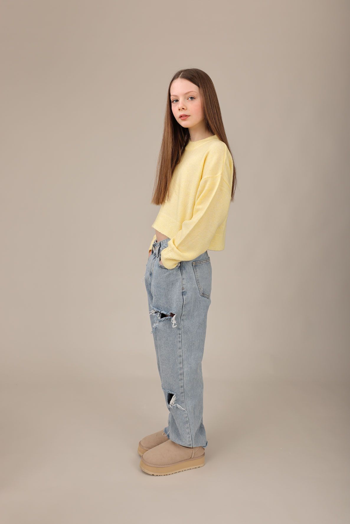 Child model photographed in a fashion-led studio shoot near Milton Keynes