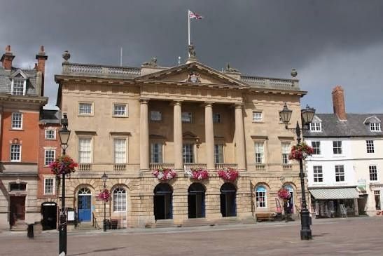 Bridgerton at Newark Town Hall in Nottinghamshire, photographed behind the scenes for the Netflix production. Newark Town Hall.