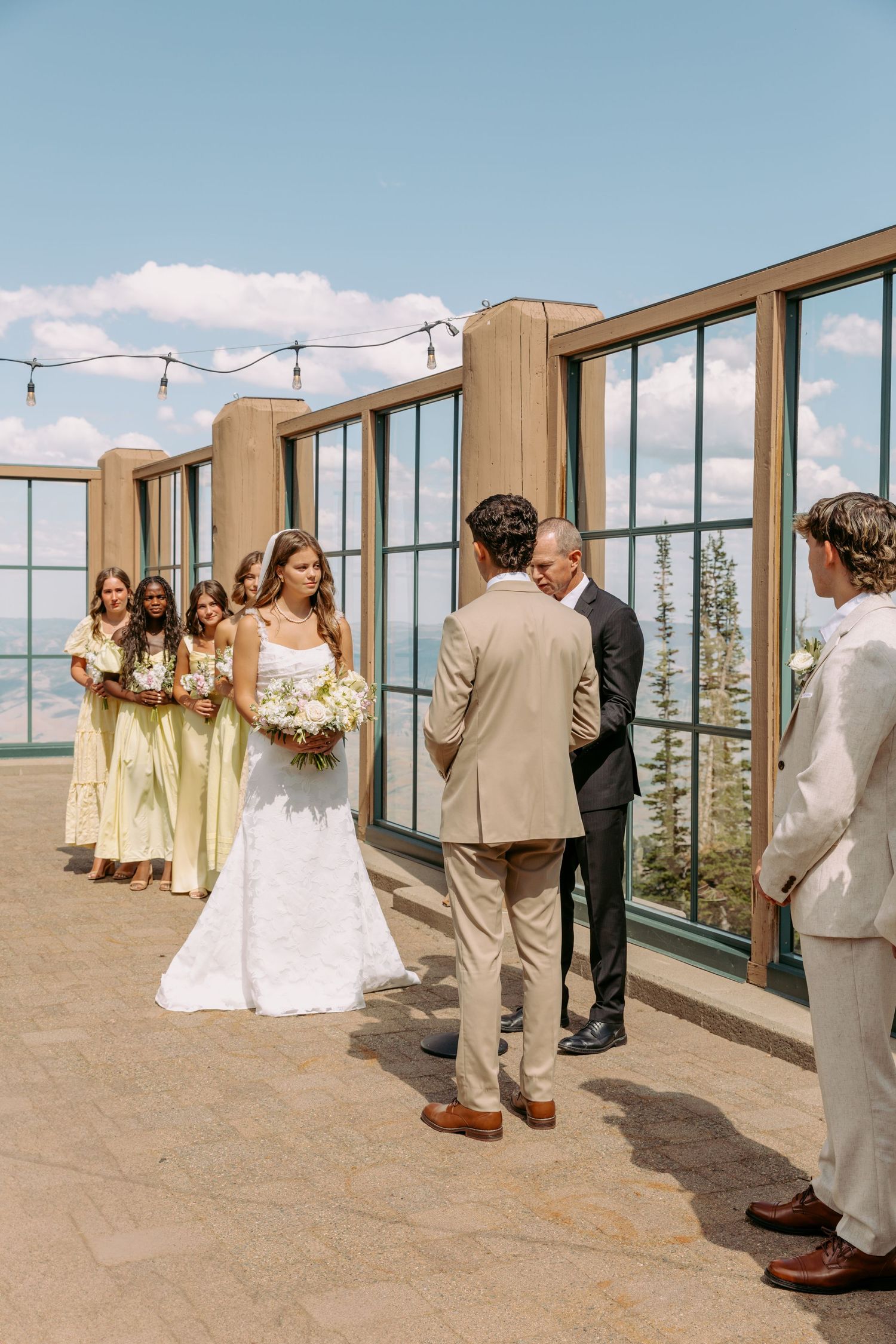 Utah wedding photographer capturing mountain ceremony Snow Basin