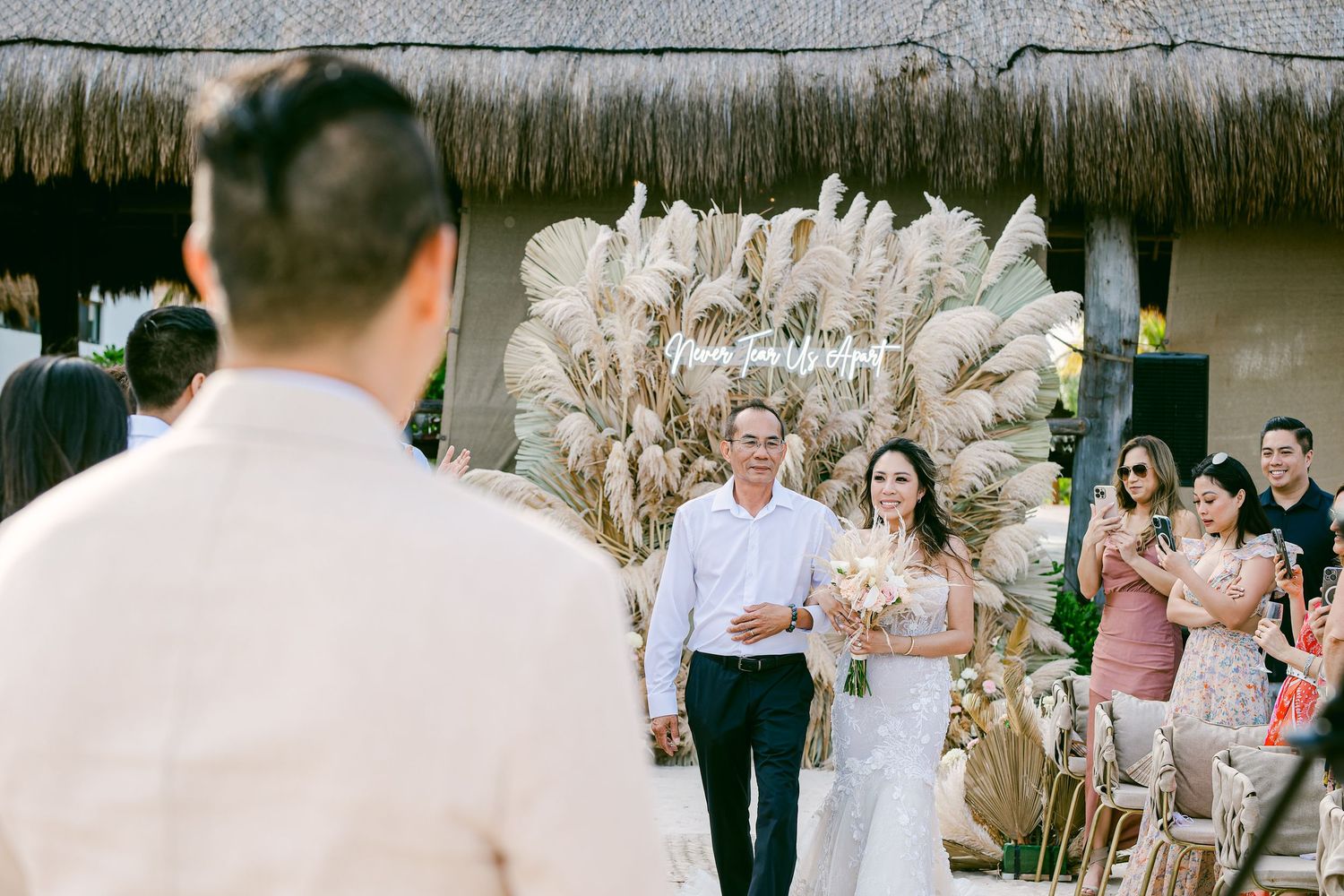 Candid Blue Venado Weddings photo – emotional bride and groom moment.