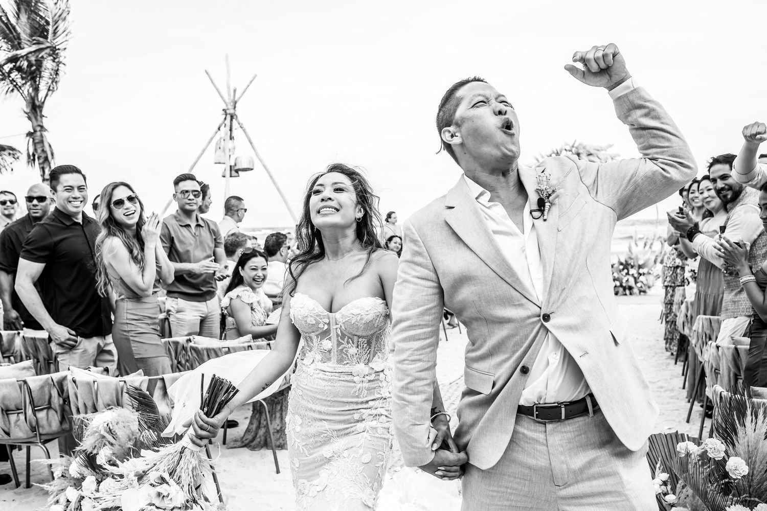 Candid Blue Venado Weddings photo – emotional bride and groom moment.
