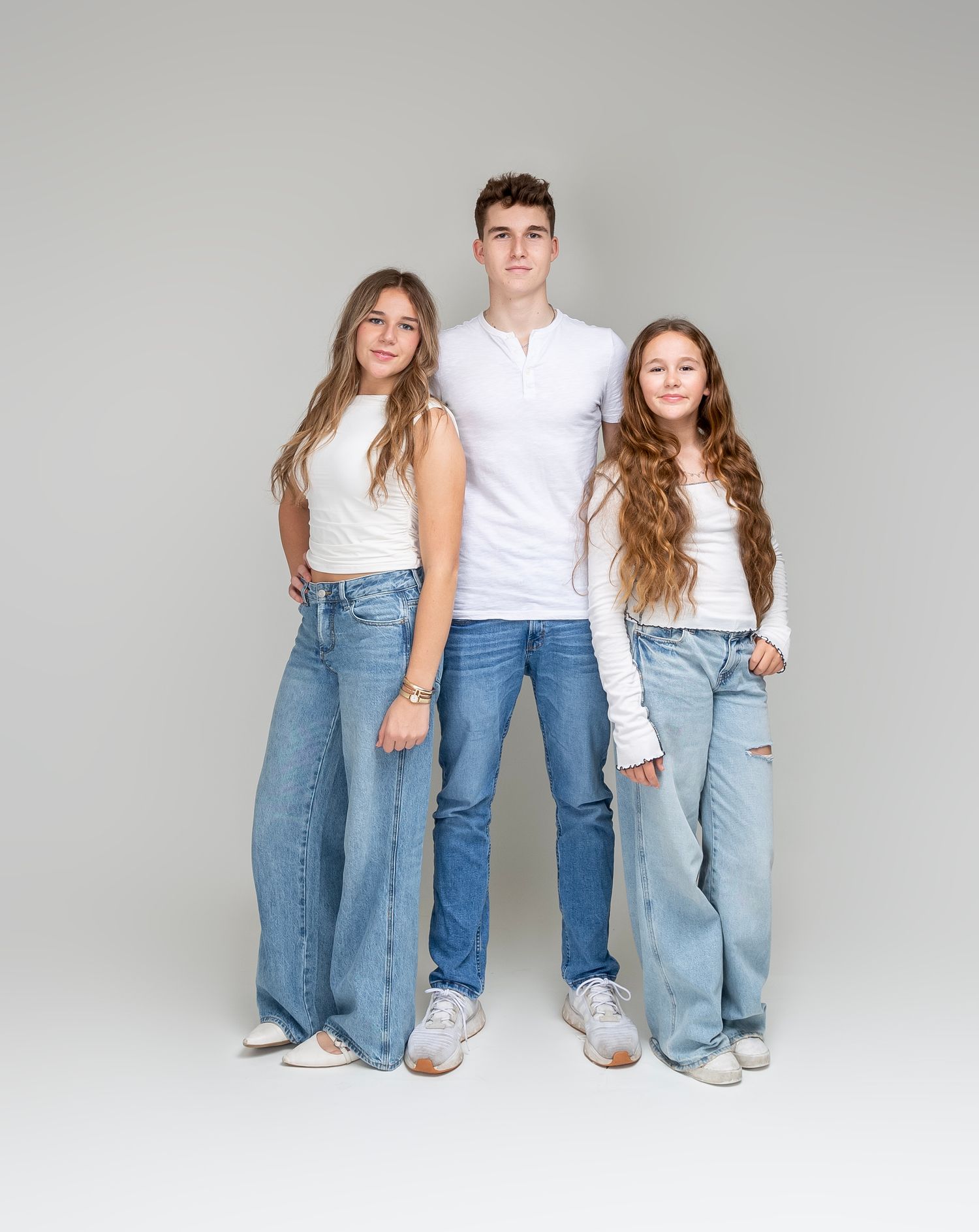 classy and fun Senior photography with siblings in the photo studio in Bradenton Sarasota Florida