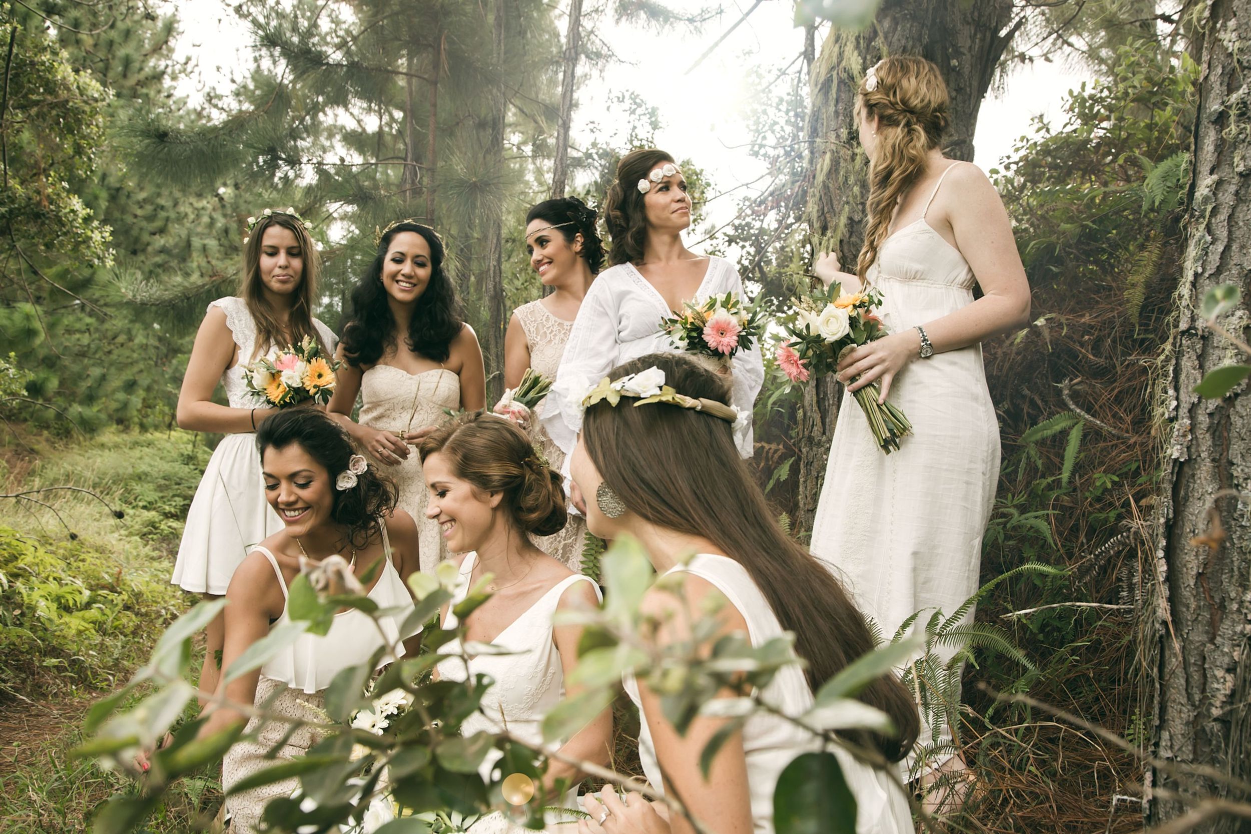 shooting photo mariage portrait mariée filles d'honneur