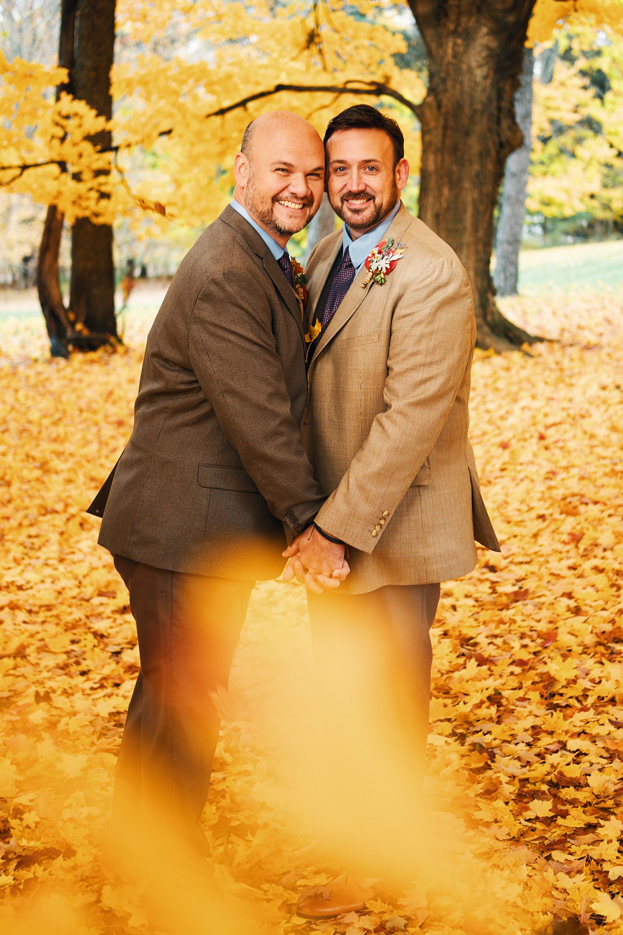 shooting photo mariage photo portrait couple gay saison automne