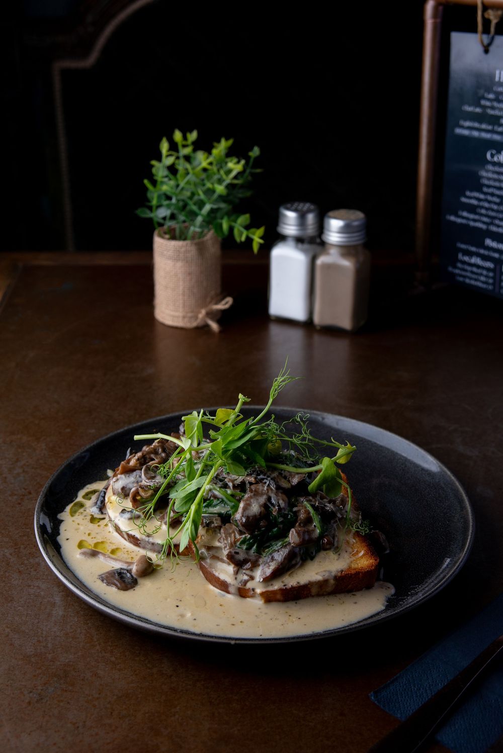 Professional food and interior photography for Checketts restaurant in Worcestershire
