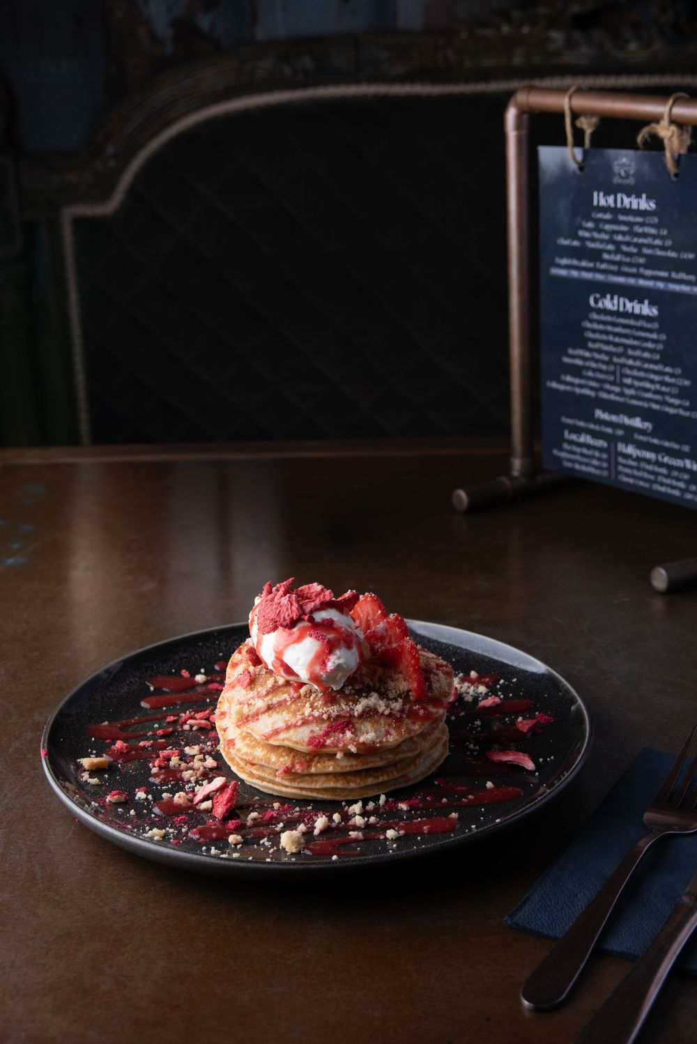 Professional food and interior photography for Checketts restaurant in Worcestershire
