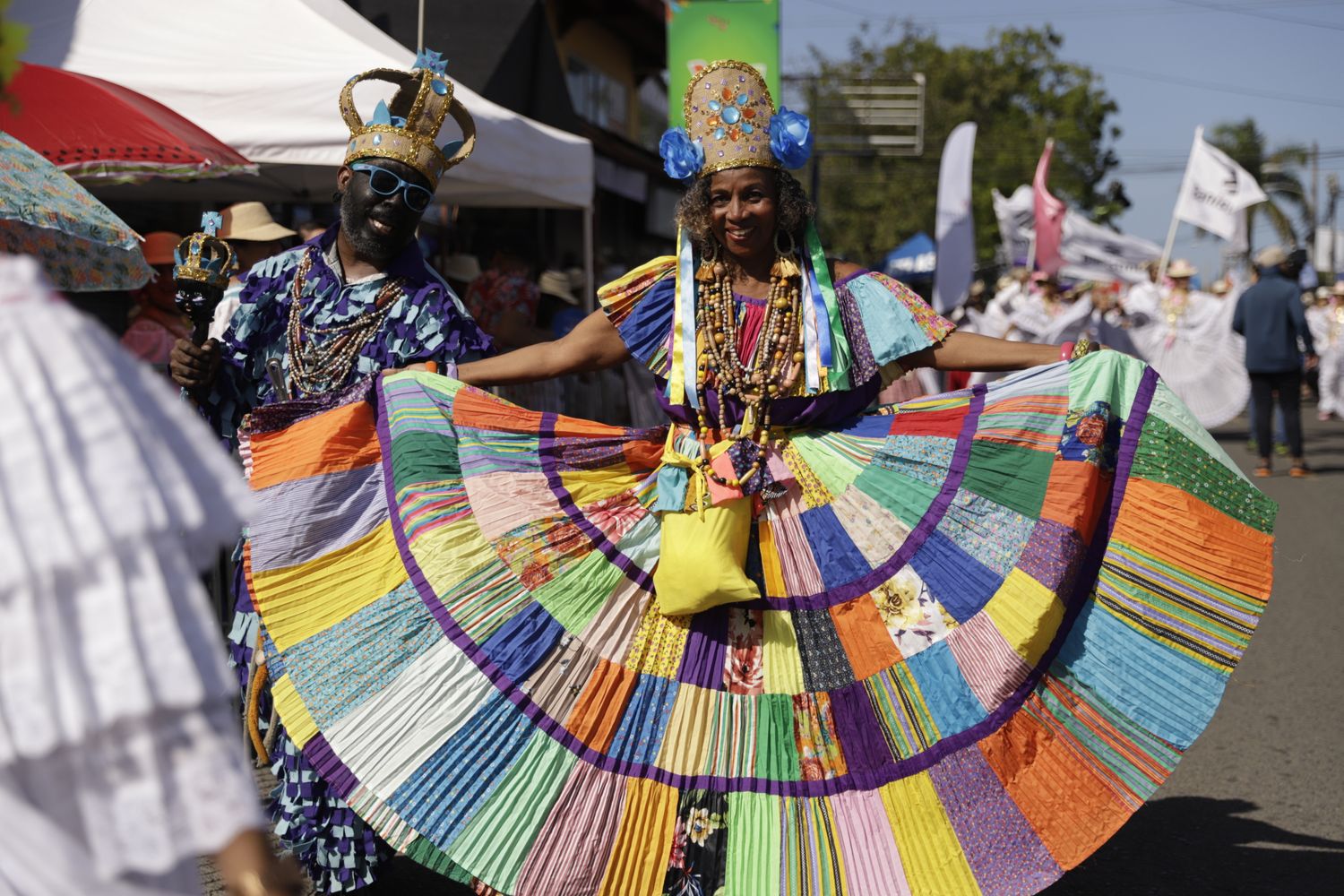 pollera congo de retazos