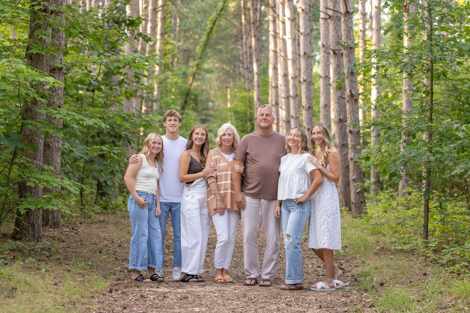family in the trees