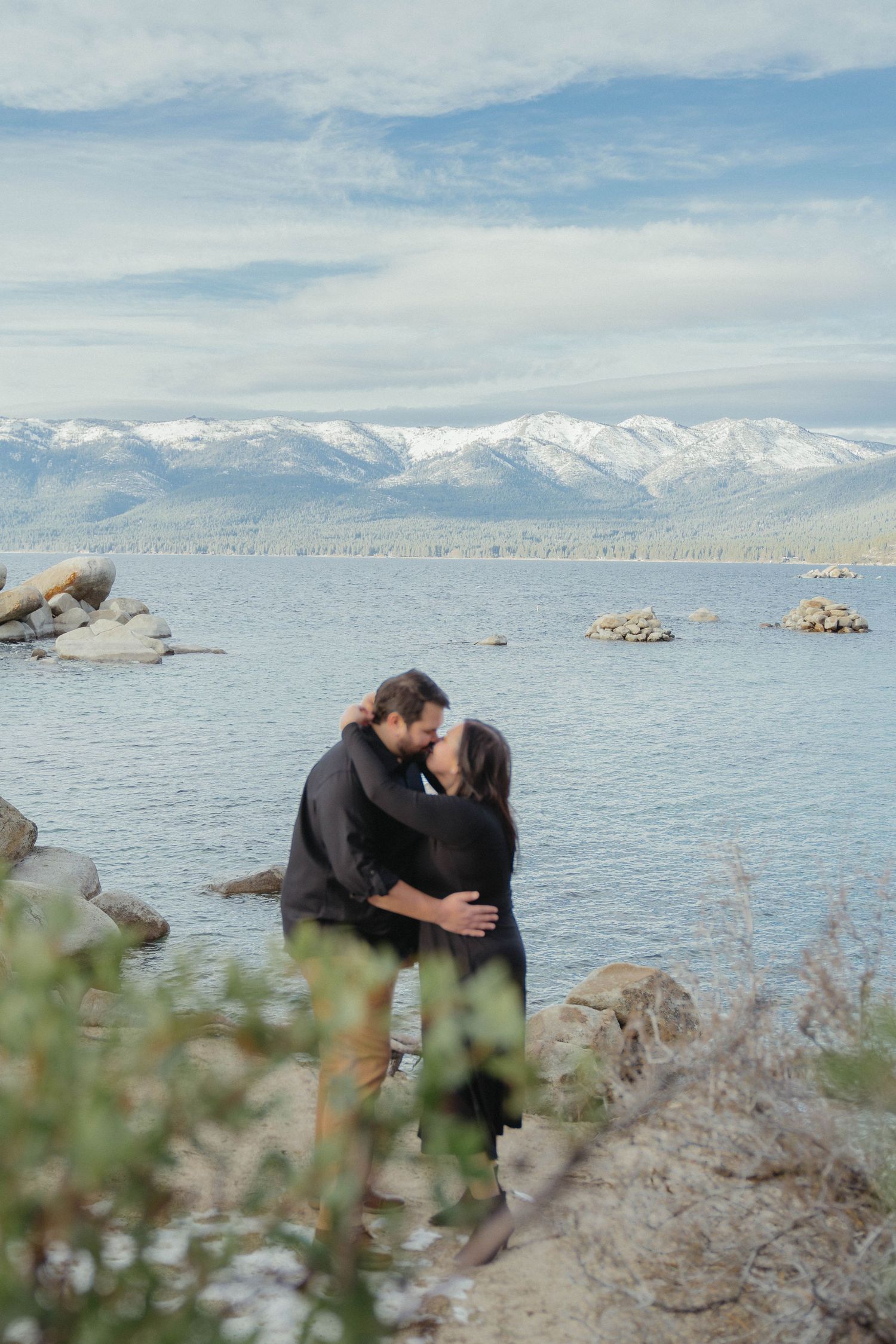 Engagement photo shoot captured in Lake Tahoe