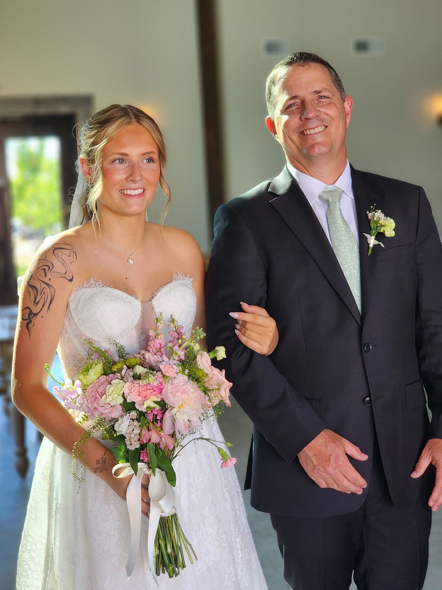 Bridal Bouquet and boutonniere Milestones wedding planning | Milestones Studios LLC