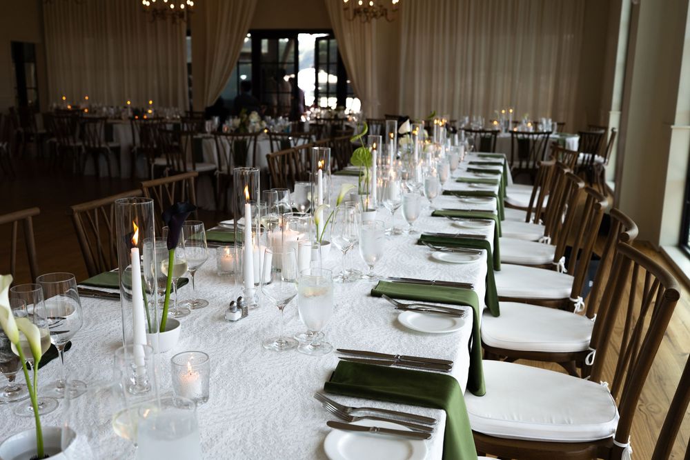 Delamar hotel wedding venue in mystic connecticut images of table settings, bridal party, ceremony space, reception tables and more